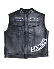 SOA Men's Sons of Anarchy Leather Motorcycle Biker 